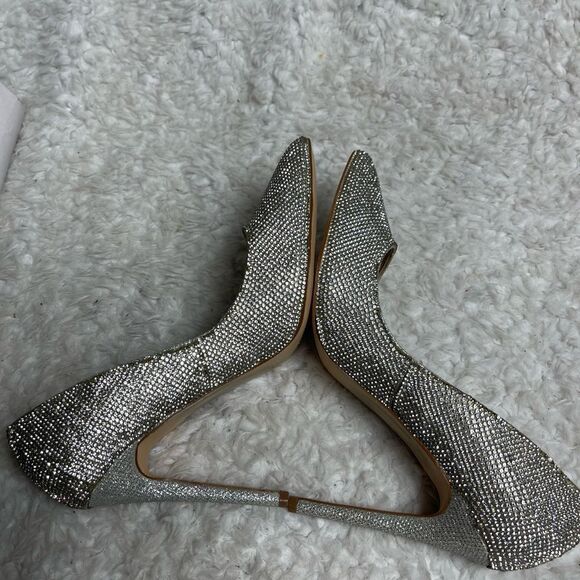 Steve Madden Alary Rhinestone slip on heels pointed toe size 7.5M - Picture 6 of 12